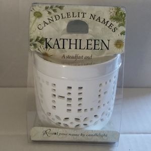 Candlelit Name Votive Kathleen